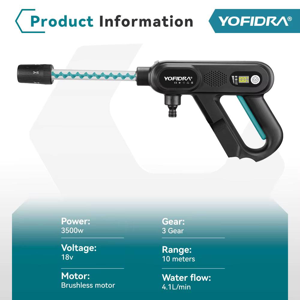 ToolBox Pro - 5IN1 Brushless Electric High Pressure Car Washer Gun