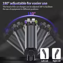5-in-1 Retractable Car Charger PD45W Fast Charging USB Type-C Power Adapter Phone Charger With Roof Starlight Car Aromatherapy