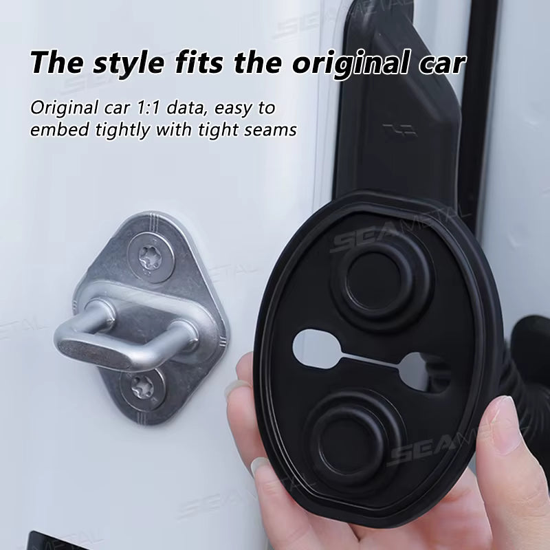 SEAMETAL 4Pcs Door Lock Buckle Cover for Car Door