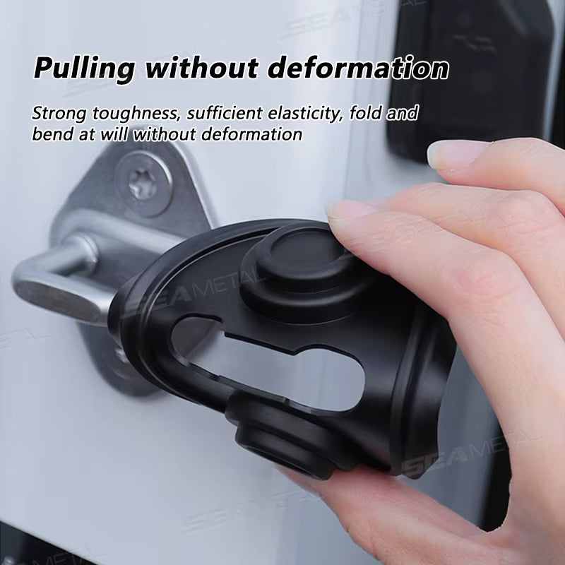 SEAMETAL 4Pcs Door Lock Buckle Cover for Car Door