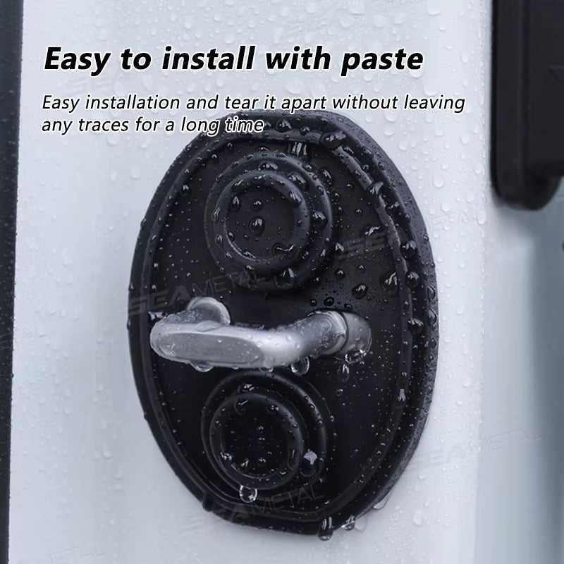 SEAMETAL 4Pcs Door Lock Buckle Cover for Car Door