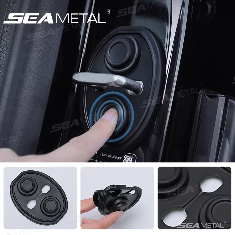 SEAMETAL 4Pcs Door Lock Buckle Cover for Car Door
