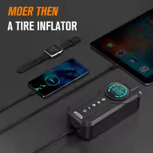 BUVAYE Portable Air Pump Digital Auto Car Inflator Tire Pump Portable Car Air Compressor for Motorcycles Bicycle Boat Tyre